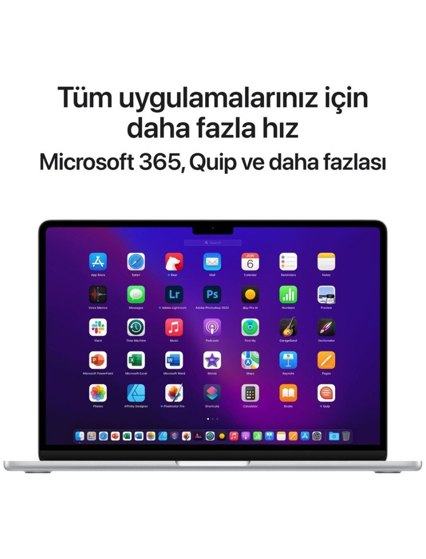 Apple MacBook Air M2 16GB 256GB SSD macOS 13" Taşınabilir Bilgisayar Gümüş MC7V4TU/A